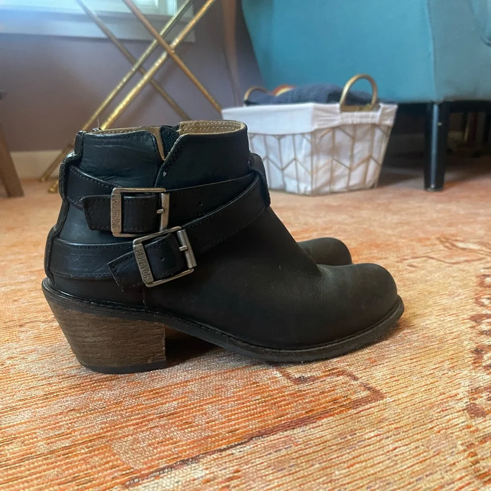 Black Leather Ankle Boots- John Fluevog - Picture 2 of 7